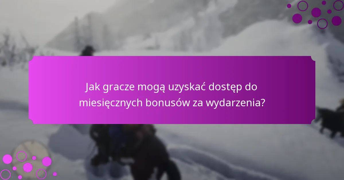 Jak gracze mogą uzyskać dostęp do miesięcznych bonusów za wydarzenia?