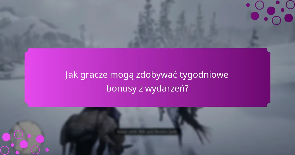 Jak gracze mogą zdobywać tygodniowe bonusy z wydarzeń?