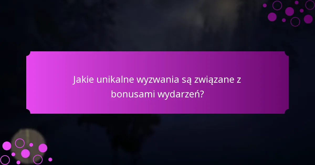 Kiedy są dostępne bonusy wydarzeń?